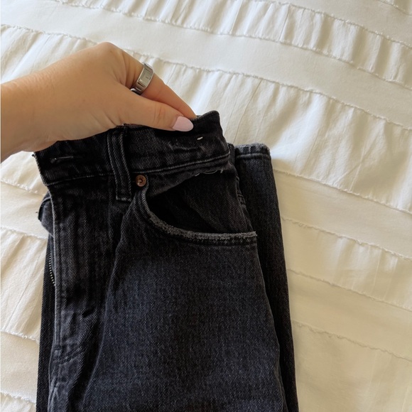 Abercrombie & Fitch 90s Straight Ultra High Rise Black Jeans Size 24 - Picture 4 of 4